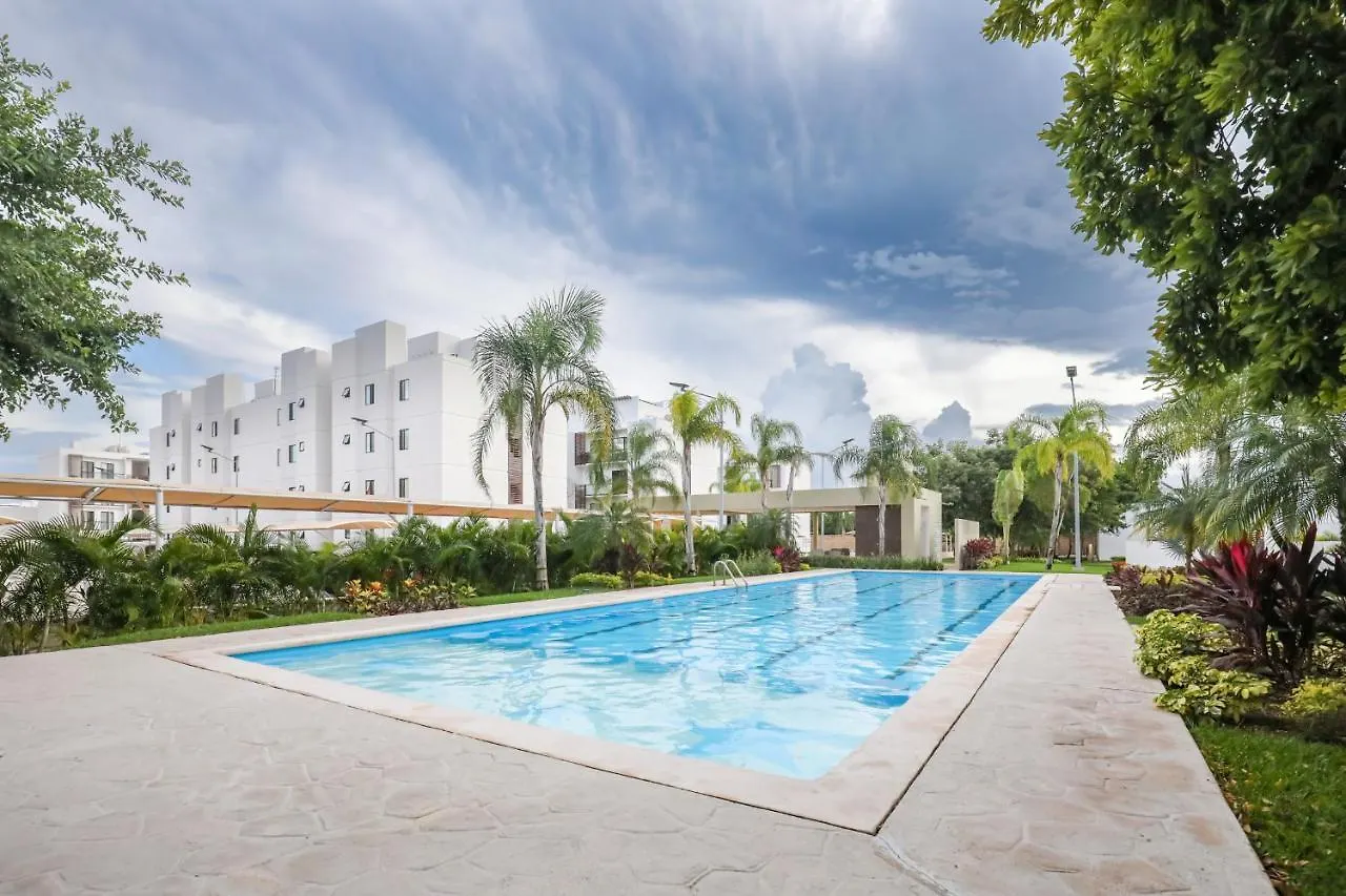 Apartment Departamento Lirios Residencial Para 5 Alberca Cancun Mexico